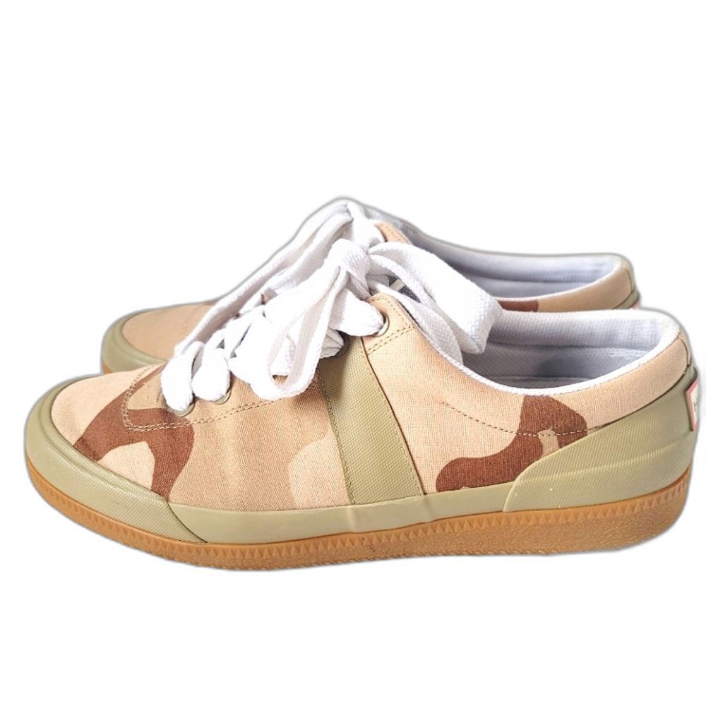 Hunter Men's size 11 Original Low Canvas Desert Camo Brown shoes Sneakers